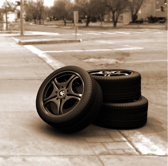 sports tyre 3d ma - Sports Tyre by lekshman